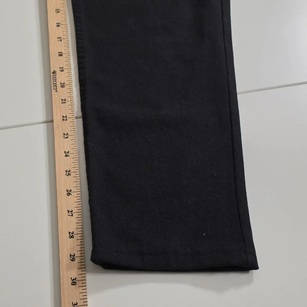 Simon Chang Jeans Women 14 Black High Rise Cotton Denim Canada Made Straight Leg - Picture 8 of 16